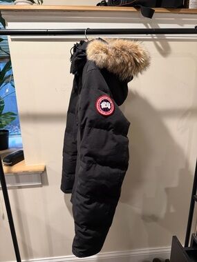 Canada Goose Black Down Parka with Fur Trim Hood